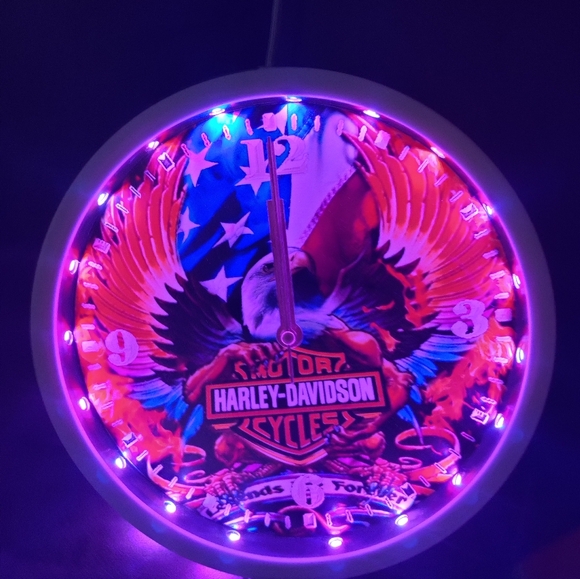 Harley Davidson RGB led clock - Picture 3 of 8